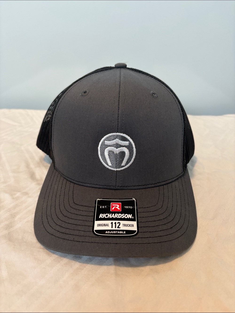Richardson Snap Back Hat Golf Logo Charcoal & Black One Size Adjustable